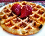 Valentine's Treat:  Oh Boy Waffles With Strawberries & Chocolate Chips