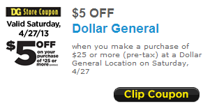 Dollar General coupon