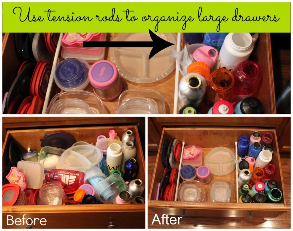 Organizing with tension rods