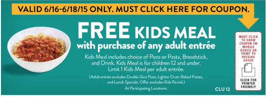 Free Kids Meals At Fazoli’s | Passionate Penny Pincher