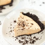 easy peanut butter pie finished on plate