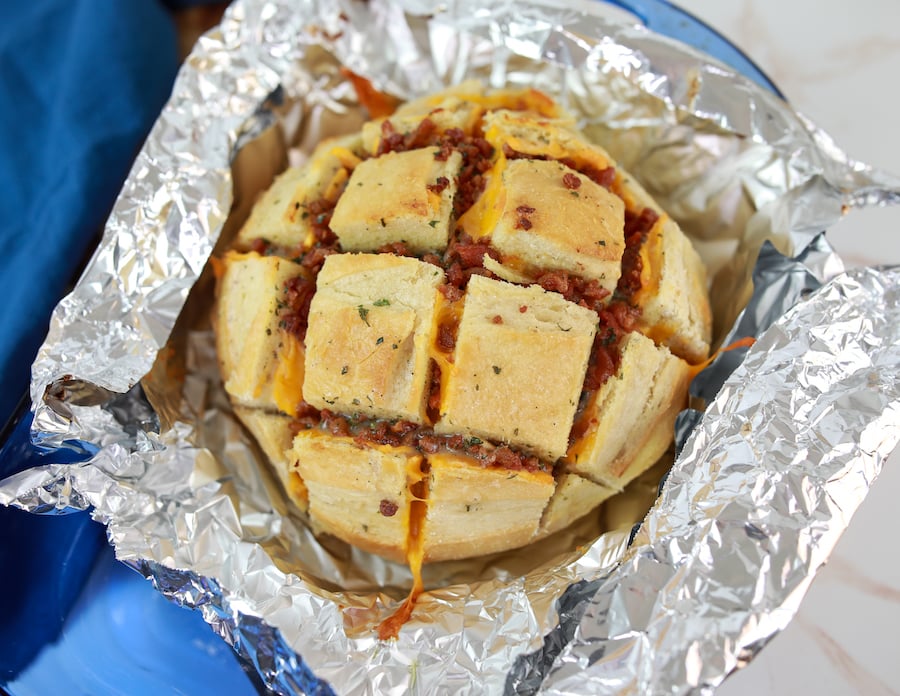 pull apart bread cooked in foil