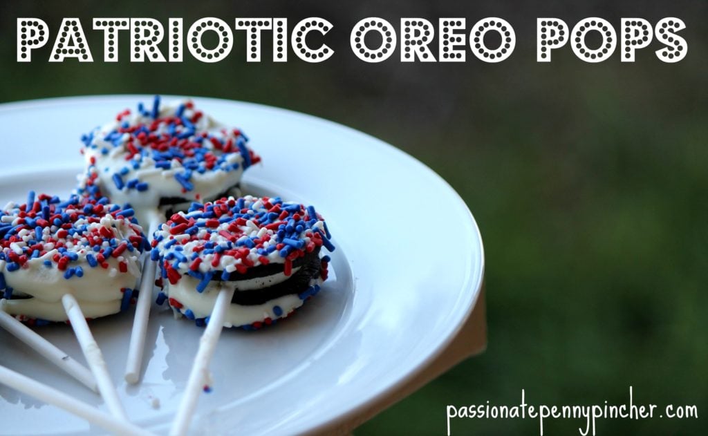patriotic oreo pops