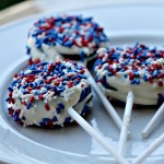 Patriotic Oreo Pops
