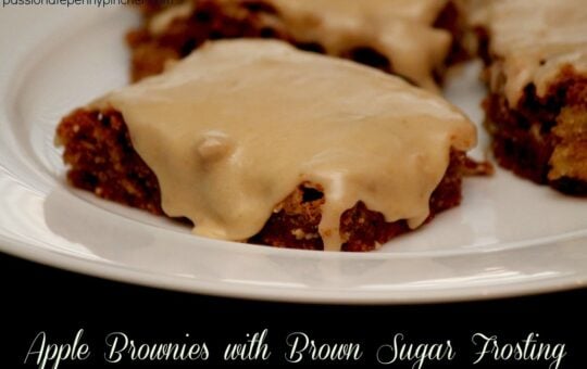 Apple Brownies with Brown Sugar Frosting