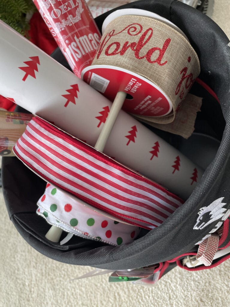 Ribbon in Wrapping Paper Organizer