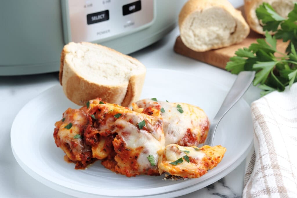 slow cooker ravioli