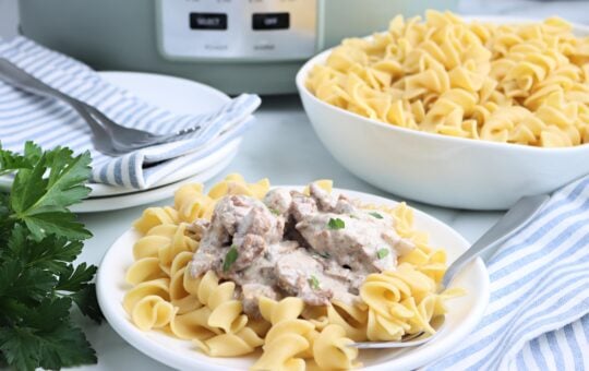 Slow Cooker Beef Stroganoff