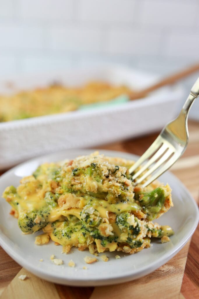 Finished Broccoli and Cheese Casserole 