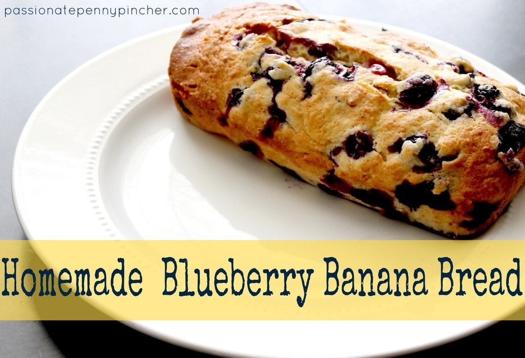 Homemade Blueberry Banana Bread