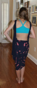 Back of diy swimsuit cover up