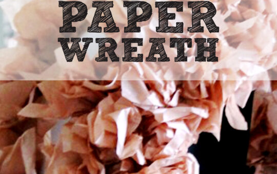tissue paper wreath