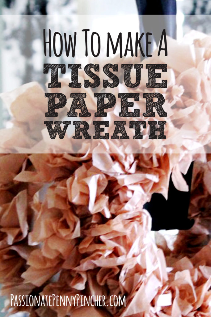 tissue paper wreath