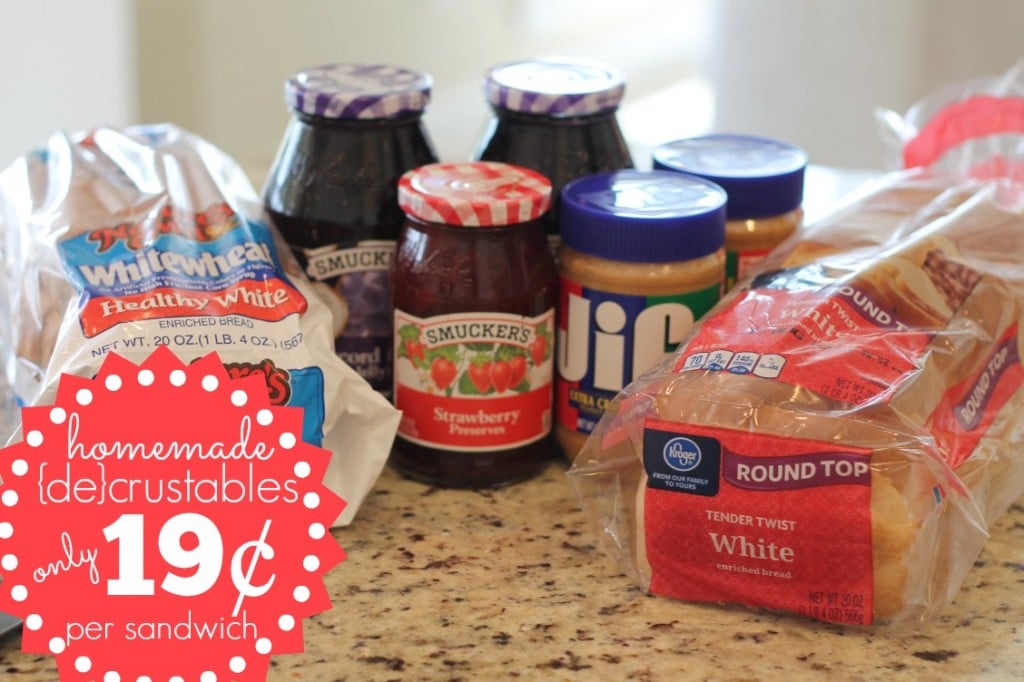 Homemade Uncrustable Ingredients on countertop