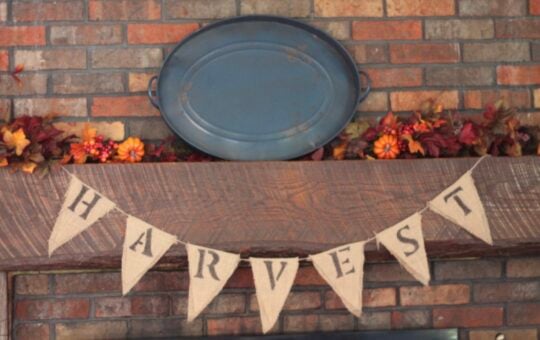 harvest pennant banner no sew