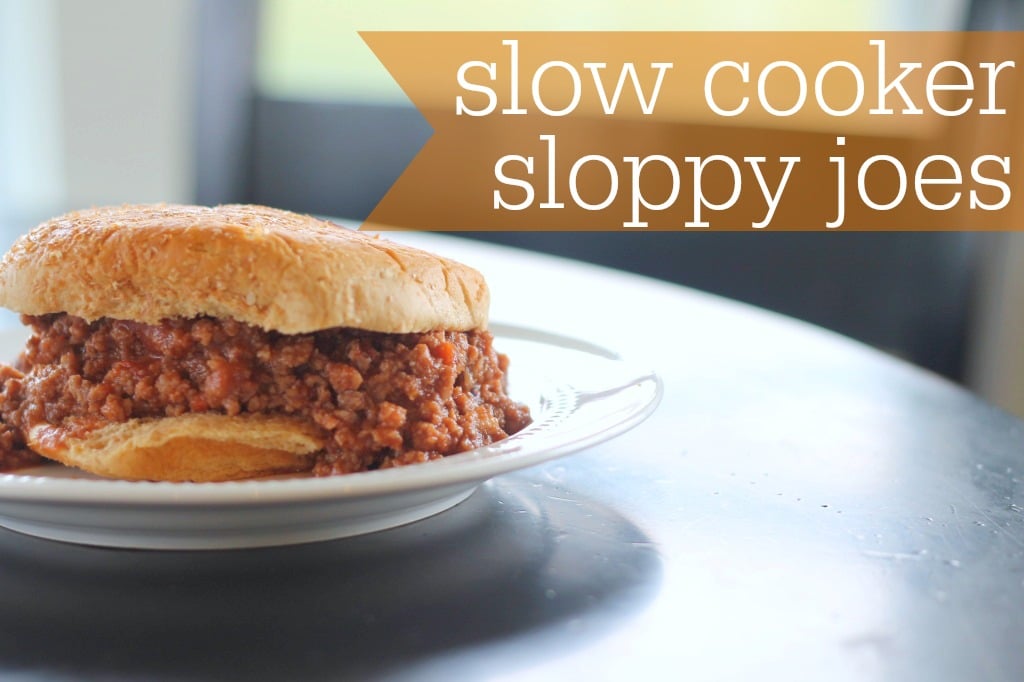 Slow Cooker Sloppy Joes on Plate