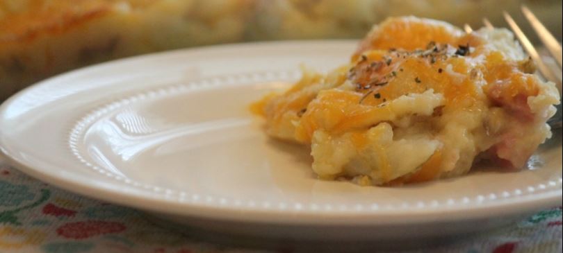 Scalloped Potatoes with Leftover Diced Ham 