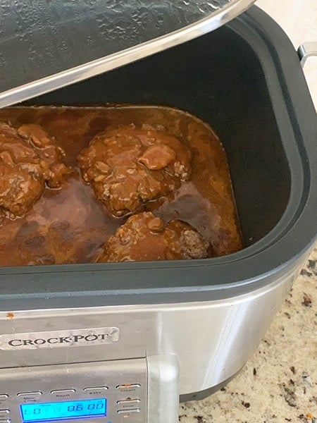 Slow Cooker Salisbury Steak in Crock Pot 