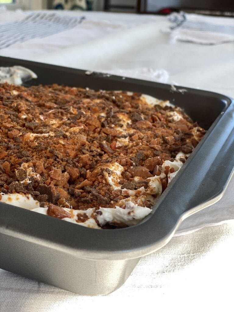 Finished Butterfinger Cake Recipe