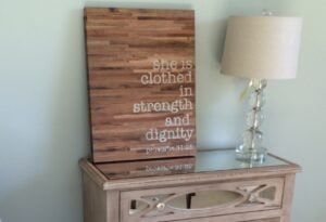 diy butcher block sign