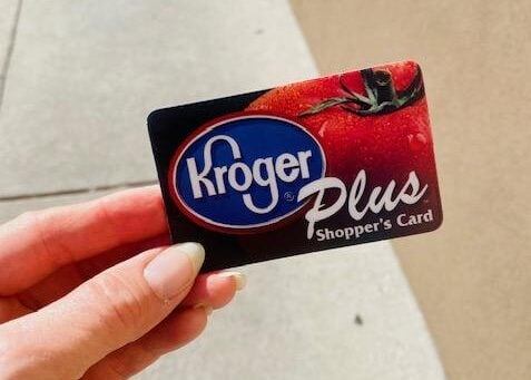 Kroger card in hand 
