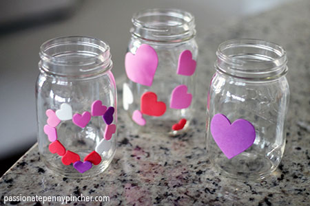 Mason Jar Craft with Hearts