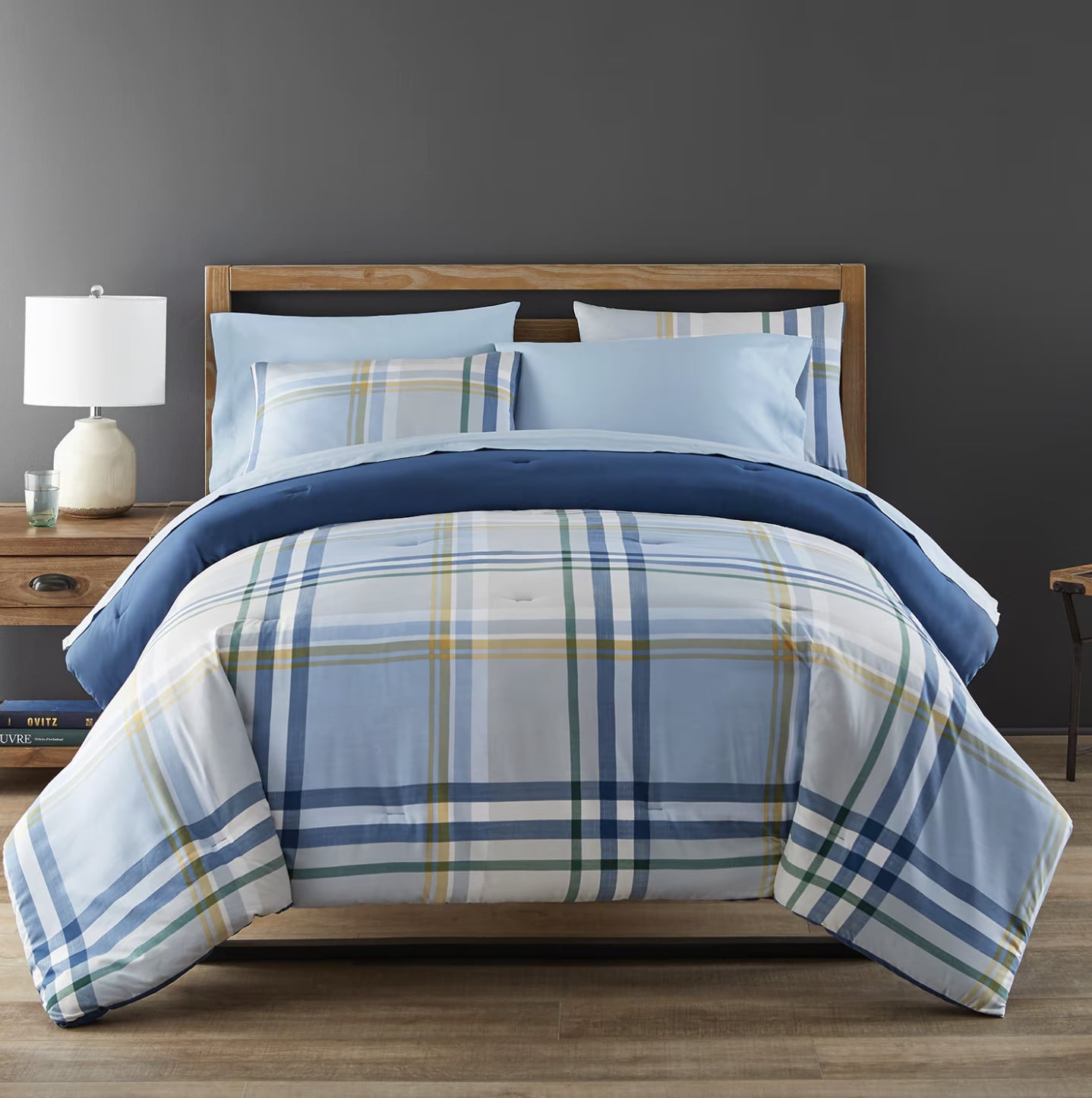Home Expressions Callum Plaid Complete Bedding Set with Sheets