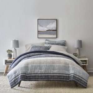 Home Expressions Mercer Stripes Complete Bedding Set With Sheets stratified stripes sea