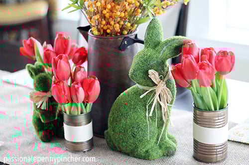 DIY Easter craft with spray paint