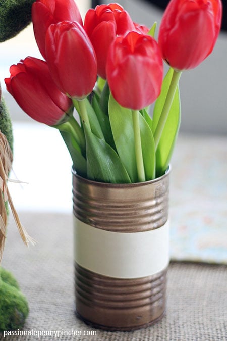 tulips in can 