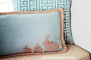 burlap pillow
