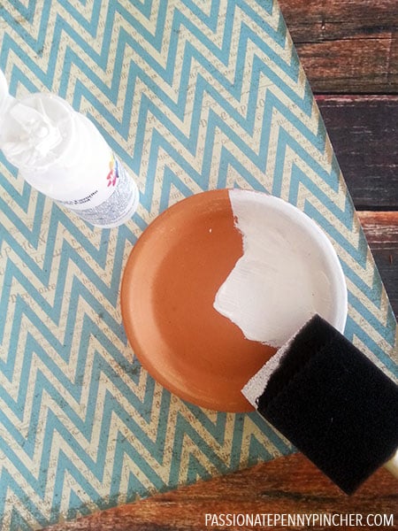 Painting Terracotta Tray White