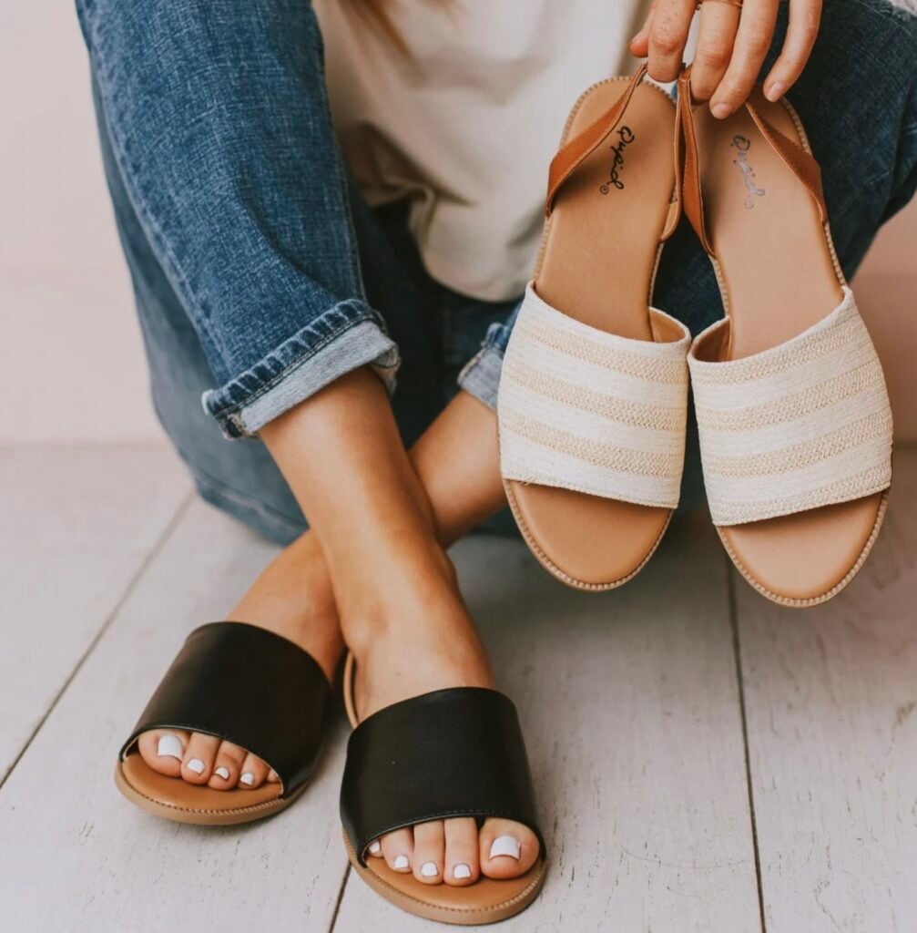sling back sandals