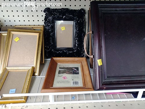 photo frames at thrift store