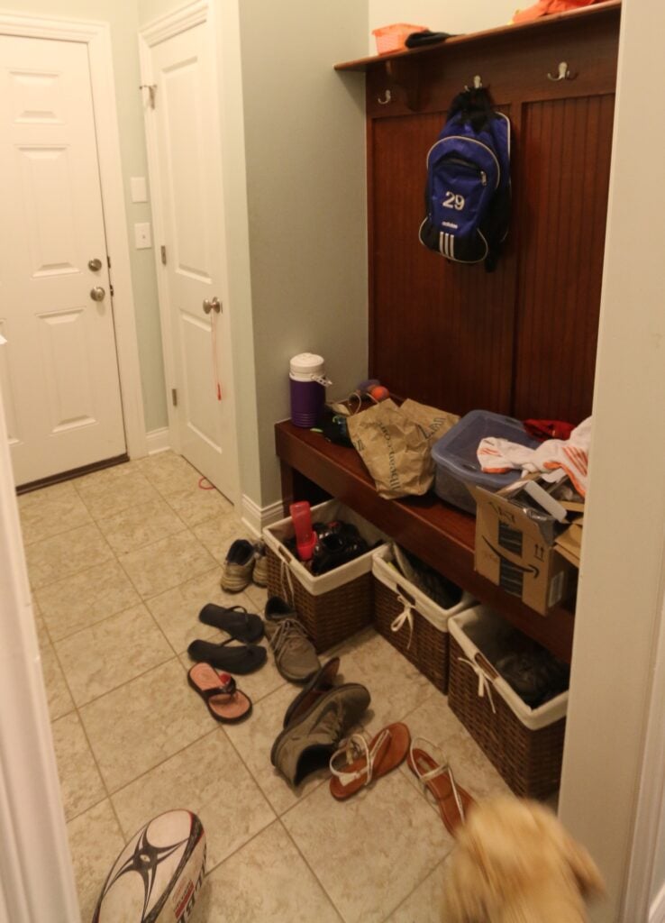 Mudroom Makeover Before Image