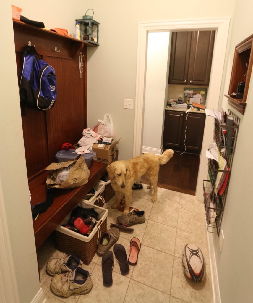 Before Shot of Mudroom