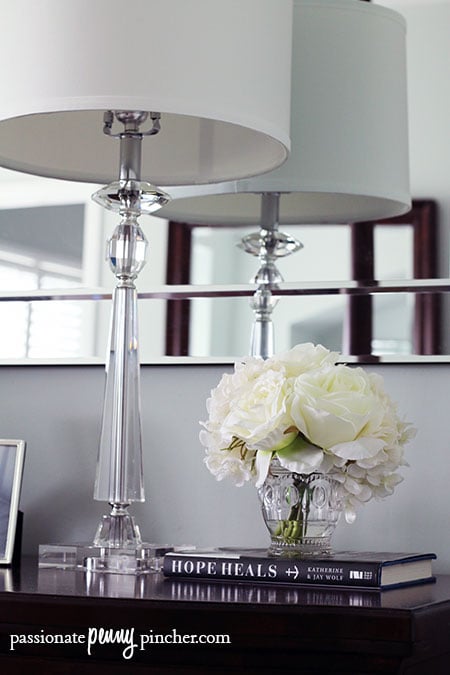Bedroom Makeover Lamps on Nightstands with Mirrors Behind