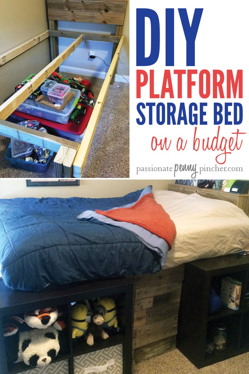 DIY Platform Bed with Storage