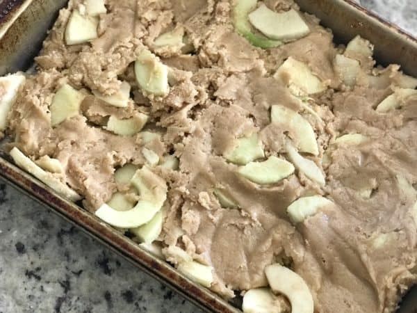 Apples and Sugar in Baking Pan 