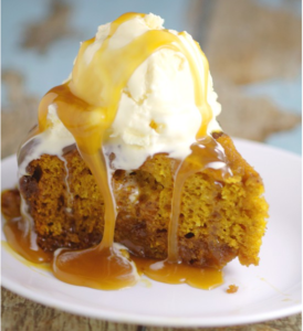 Sticky Caramel Pumpkin Cake