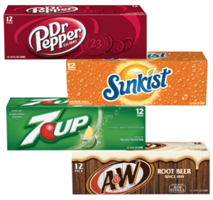 12-pack 7up canada dry a&w sunkist