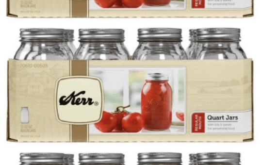 Kerr Quart Canning Jars with Lids
