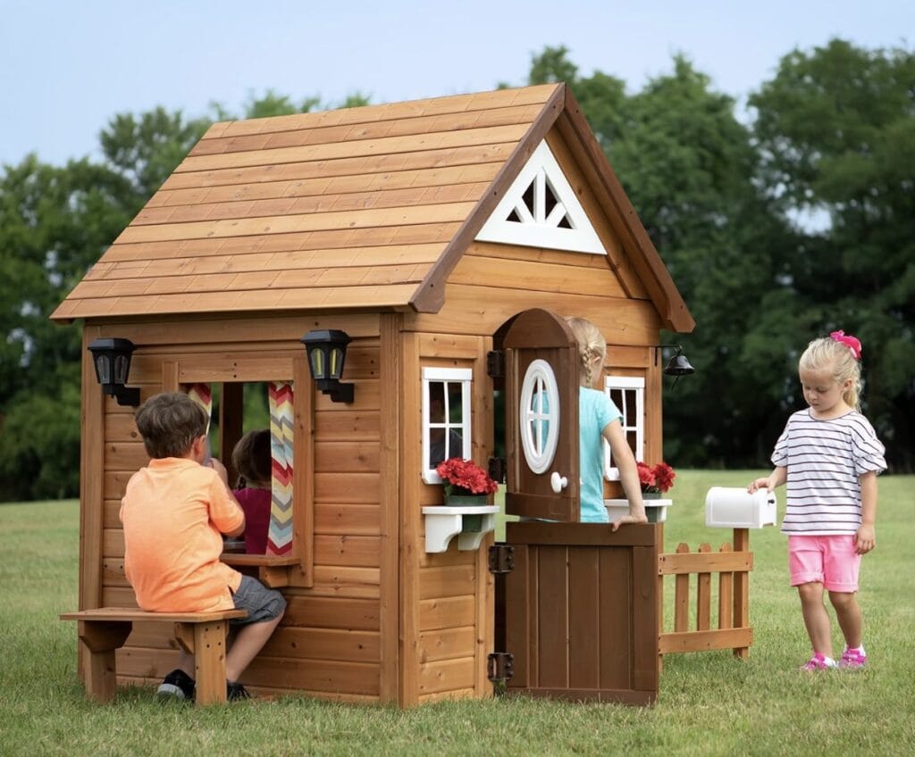 aspen cedar wooden playhouse