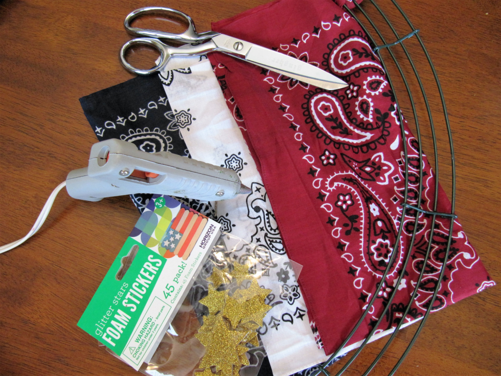 Supplies for Patriotic Wreath 
