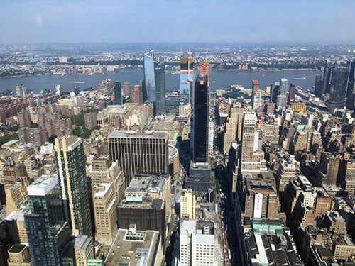 big city from birds eye view 