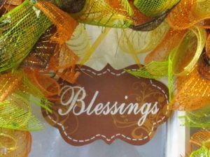 Finished DIY Deco Mesh Fall Wreath