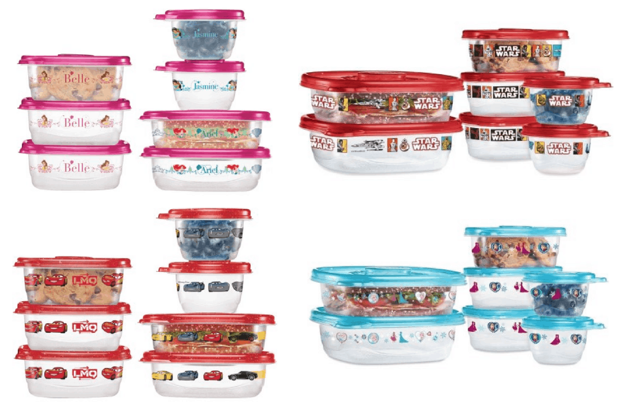 Disney 14 Piece Glad Food Storage Container Sets Just 3 98 Right Now Com Has These Cute Disney 14 Piece Glad Food Storage Container Sets Marked Down To 3 98 Choose From Princesses Frozen Cars