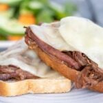 open faced roast beef sandwich