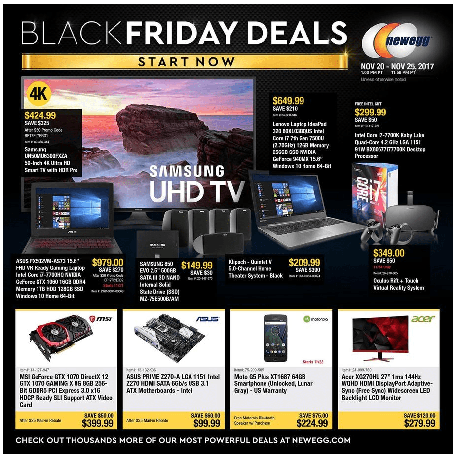 New egg black friday Best Newegg Black Friday deals: $50 off Moto G6, $70 off Nest thermostat, and more. There are far too many discounts to go over here. This is just scratching the surface on the Newegg Black.