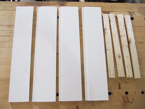 shiplap boards for DIY sign